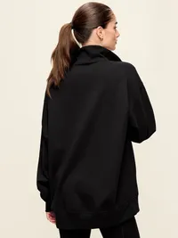 Dynamic Fleece Half-Zip Tunic Sweatshirt - Black Jack — view 2