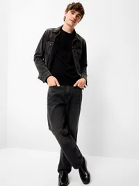 Essential Crew-Neck Sweater - Black Jack — view 3
