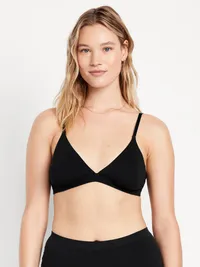 Everyday Cotton Triangle Bralette - Black Jack — view 5