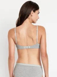 Everyday Cotton Triangle Bralette - Heather Gray — view 2