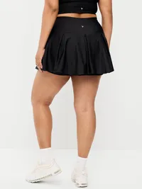 Extra High-Waisted Drop-Waist PowerSoft Skort - Black Jack — view 5