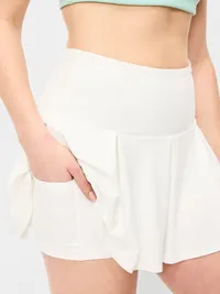 Extra High-Waisted Drop-Waist PowerSoft Skort - Magnolia — view 3