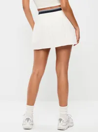 Extra High-Waisted Micro-Pleated Skort - Magnolia — view 2