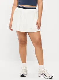 Extra High-Waisted Micro-Pleated Skort - Magnolia — view 4