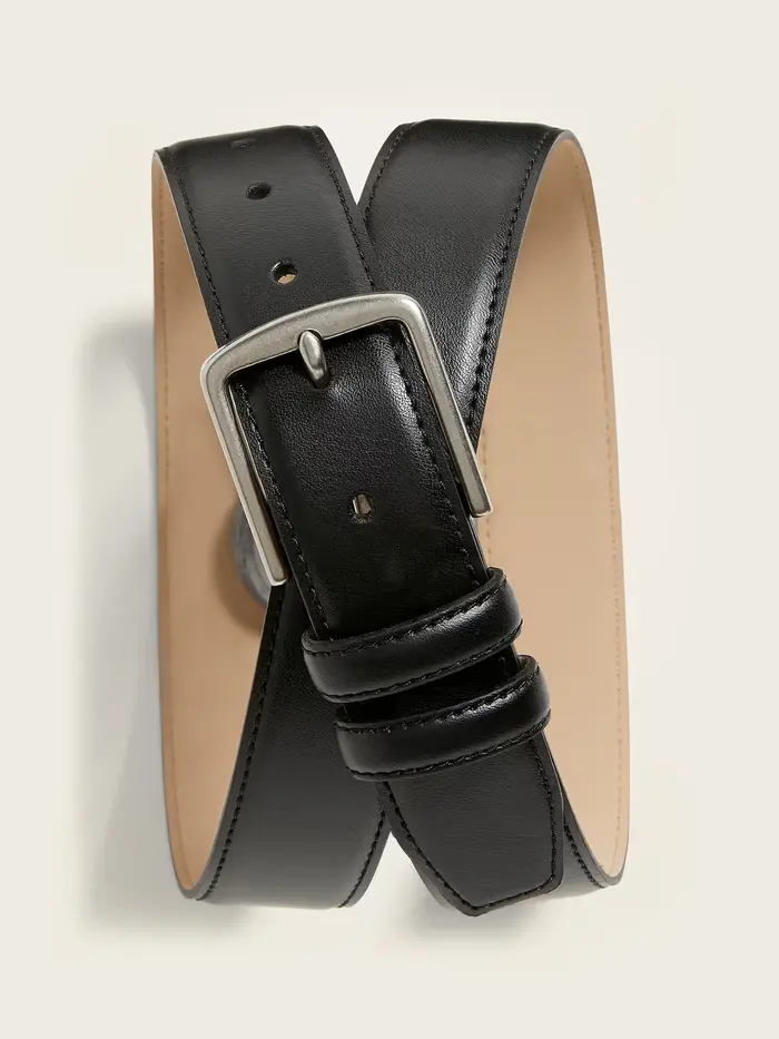 Faux-Leather Belt - Black Jack