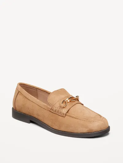 Faux-Leather Loafer - Dark Sand
