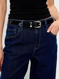 Faux-Leather Western Belt - Black Jack — view 2