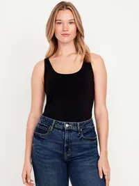 First-Layer Scoop-Neck Tank Top - Black Jack — view 5