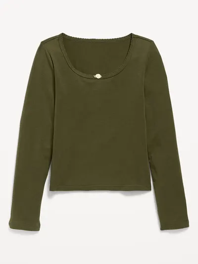 Fitted Long-Sleeve Top for Girls - Secret Garden