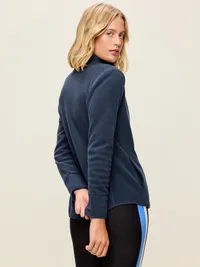 Fitted Performance Fleece Full-Zip Jacket - In the Navy — view 2