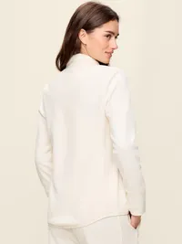 Fitted Performance Fleece Full-Zip Jacket - Sea Salt — view 2