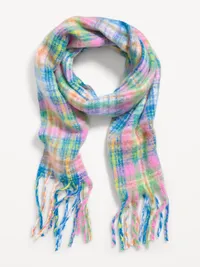 Fringed Scarf - Multi Plaid — view 2
