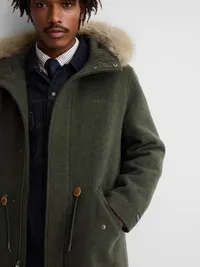 Gap × A.P.C. Oversized Wool-Blend Parka - Evergreen — view 5