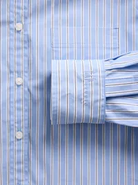 GapStudio Poplin Crop Shirt - Blue stripe — view 5