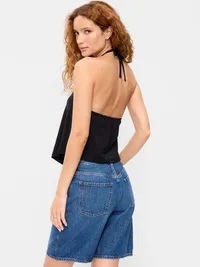 Handkerchief Halter Top - Black Jack — view 2