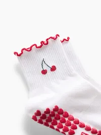 Heart Half-Crew Socks - Modern red — view 2