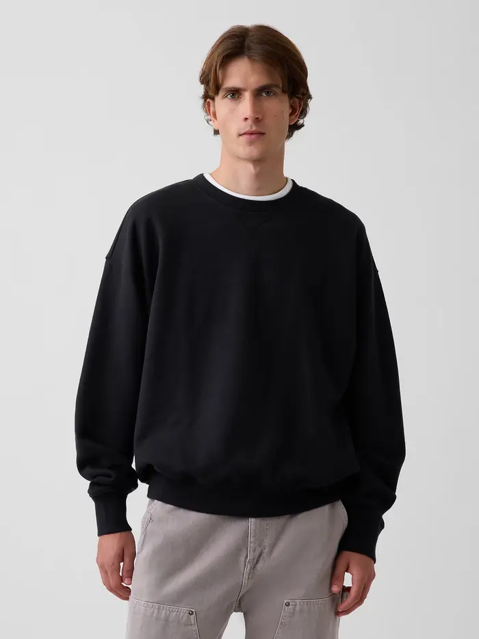Heavyweight Oversized Sweatshirt - True black