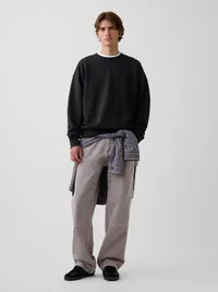 Heavyweight Oversized Sweatshirt - True black — view 2