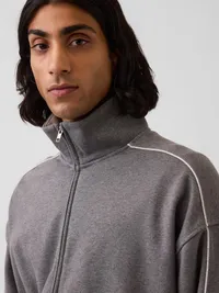 Heavyweight Oversized Zip Jacket - Charcoal grey — view 4