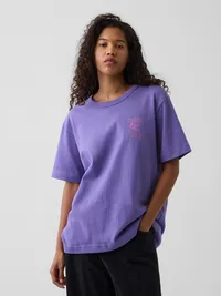 Heavyweight Relaxed Graphic T-Shirt - deep hydrangea — view 5