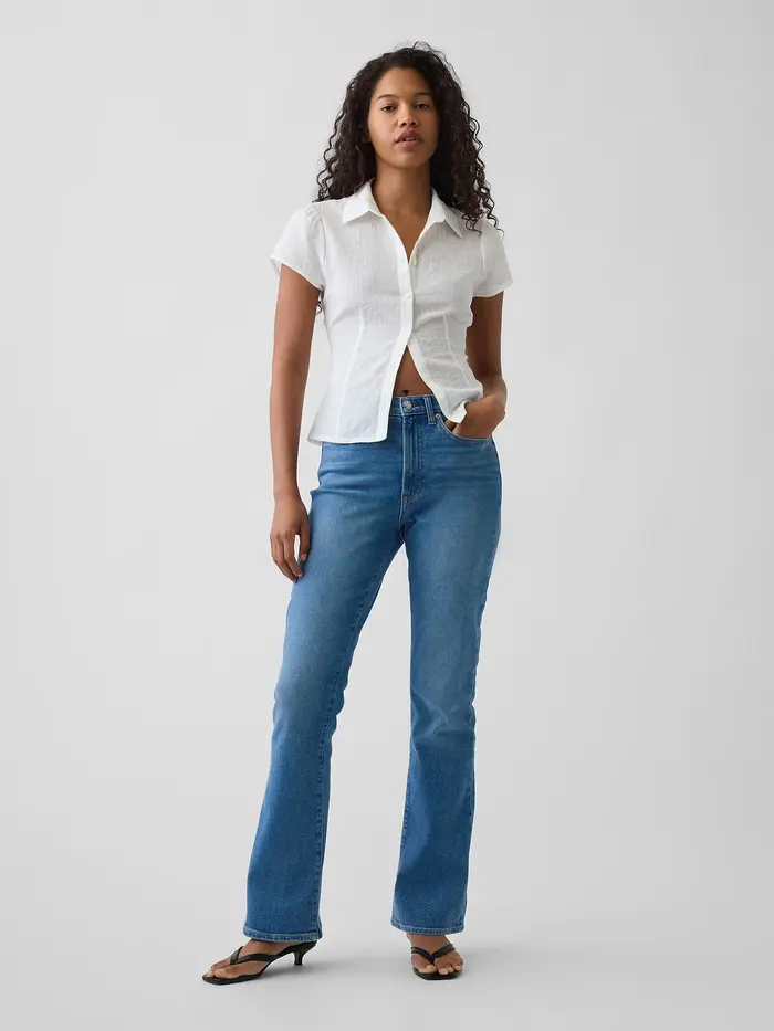 High Rise Boot Jeans - Medium wash