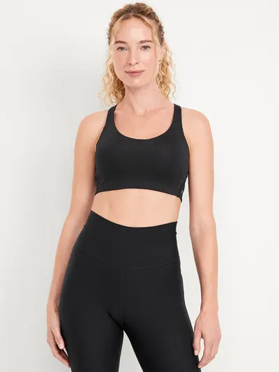 High Support PowerSoft Sports Bra - Black Jack