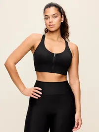 High Support PowerSoft Sports Bra - Black Jack — view 4