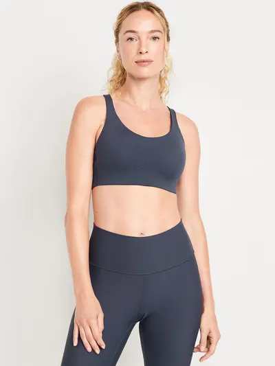 High Support PowerSoft Sports Bra - Dusk Navy