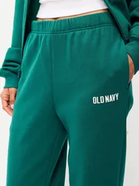 High-Waisted Cinched-Ankle Sweatpants - Deep Lagoon — view 4