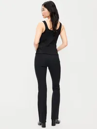High-Waisted Pixie Flare Pants - Black — view 3