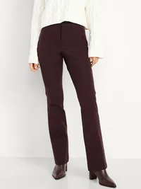 High-Waisted Pixie Flare Pants - Black Coffee — view 2
