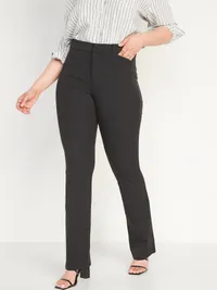 High-Waisted Pixie Flare Pants - Dark Heather Gray — view 5