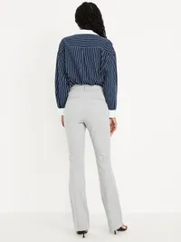 High-Waisted Pixie Flare Pants - Light Heather Gray — view 3