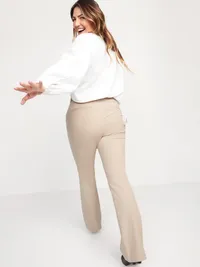 High-Waisted Pixie Flare Pants - Mocha Taffy — view 5