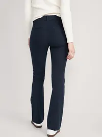 High-Waisted Pixie Flare Pants - Navy — view 2