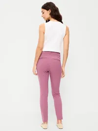 High-Waisted Pixie Skinny Ankle Pants - Rosette — view 3