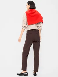 High-Waisted Pixie Straight Pants - Black Coffee — view 3