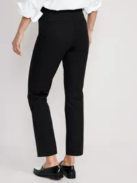 High-Waisted Pixie Straight Pants - Black Jack — view 2
