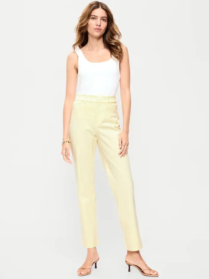 High-Waisted Pixie Straight Pants - Celestine