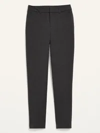 High-Waisted Pixie Straight Pants - Dark Heather Gray — view 4