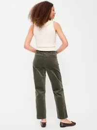 High-Waisted Pixie Straight Pants - Forest Tapestry — view 3
