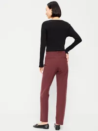 High-Waisted Pixie Straight Pants - Reddy Or Not — view 3