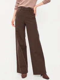 High-Waisted Pixie Super Wide-Leg Pants - Black Coffee — view 2