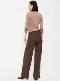 High-Waisted Pixie Super Wide-Leg Pants - Black Coffee — view 3