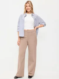 High-Waisted Pixie Super Wide-Leg Pants - Chocolate Malted — view 5