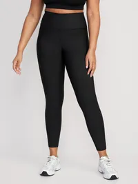 High-Waisted PowerSoft 7/8 Leggings - Black Jack — view 4