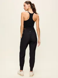 High-Waisted PowerSoft Pocket Joggers - Black Jack — view 3