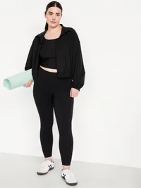 High-Waisted StudioSmooth 7/8 Leggings - Black Jack — view 3