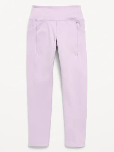 High-Waisted StudioSmooth 7/8 Leggings for Girls - Dusky Lavender