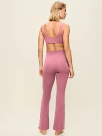 High-Waisted StudioSmooth Flare Leggings - Rosette — view 3